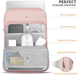 MoKo 12.9 Inch Tablet Sleeve Bag Carrying Case with Pockets Fits iPad Pro 12.9 2021/2020/2018,Surface Laptop Go 12.4",Galaxy Tab S8+ 12.4", Pink