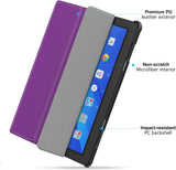 MoKo Case Fit Lenovo Tab P10 (TB-X705F), Ultra Thin Lightweight Trifold Slim Smart Shell Stand Cover Case with Auto Wake & Sleep for Lenovo Tab P10 (TB-X705F) 10.1 Inch 2019 Release Tablet - Purple