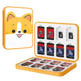 MoKo 16 Game Card Case Compatible with Nintendo Switch/Switch Lite/Switch OLED 2021, Switch Games Holder case for SD Card&Switch Game Card, Switch Game Card Holder Cartridge Storage Box, Pink Cat
