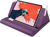 MoKo Tablet Pillow Stand, Soft Bed Pillow Holder Xmas Gift for up to 11" Pad, Fits iPad 10.2"(9th Gen), New iPad Mini 6 8.3" Air 4/3, iPad Pro 11/10.5/9.7, Mini 5 4, Galaxy Tab S6/S7 11", Print Green