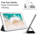 MoKo Case Fit New iPad Air (3rd Generation) 10.5" 2019/iPad Pro 10.5 2017 - Slim Lightweight Smart Shell Stand Cover with Translucent Frosted Back Protector - Black (Auto Wake/Sleep)