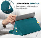 MoKo Tablet Pillow Stand, Pillow Lap Holder for iPad Tablet up to 11" for Xmas Gift, eReaders, Fit iPad 9 10.2", iPad Mini 6 8.3", iPad Pro 11/10.5/9.7, Air 4 Mini 5, Galaxy Tab S6/S7, Turquoise