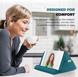 MoKo Tablet Pillow Stand, Pillow Lap Holder for iPad Tablet up to 11" for Xmas Gift, eReaders, Fit iPad 9 10.2", iPad Mini 6 8.3", iPad Pro 11/10.5/9.7, Air 4 Mini 5, Galaxy Tab S6/S7, Turquoise