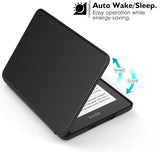 MoKo Case Fits Kindle Paperwhite (10th Generation, 2018 Releases), Premium Ultra Lightweight Shell Cover with Auto Wake / Sleep for Amazon Kindle Paperwhite 2018 E-reader - Black