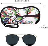 MoKo Sunglasses Soft Case Ultra Light Neoprene Zipper Eyeglass Case with Belt Clip