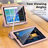 MoKo Case for New iPad 9th Generation 10.2 2021 / iPad 8th Gen 2020 / iPad 7th Gen 2019, iPad 10.2 Case,[Built-in Screen Protector + Pencil Holder] Full-Body Shockproof Cover,Auto Sleep/Wake,Rose Gold