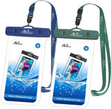 MoKo Waterproof Phone Pouch [2 Pack], Underwater Phone Case Dry Bag with Lanyard Compatible with iPhone 13/13 Pro Max/iPhone 12/12 Pro Max/11 Pro Max, X/Xr/Xs Max, 8/7, Samsung S21/S10/S9, Note 10/9/8