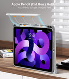 MoKo Case for iPad Pro 11 Inch 2021/2020/2018 and iPad Air 5th/4th Generation 10.9 Inch 2022/2020 with Pencil Holder, Hand Strap, PU Leather Cover, Multi-Angle Viewing, Lavender Purple