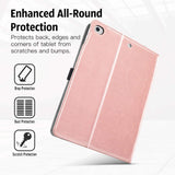 MoKo Case Compatible with Apple New iPad Mini 5 2019 (5th Generation 7.9 inch) - Slim Folding Stand Folio Cover Case with Auto Wake / Sleep and Document Card Slots, Multiple Viewing Angles - Rose Gold
