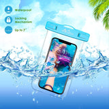MoKo Waterproof Phone Pouch [3 Pack], Underwater Phone Case Dry Bag with Lanyard Compatible with iPhone 13/13 Pro Max/iPhone 12/12 Pro Max/11 Pro Max, X/Xr/Xs Max/SE 3, Galaxy S21/S10/S9, Note 10/9/8