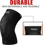 MoKo Knee Brace Support, Protective Volleyball Knee Pads, Professional Thick Sponge Compression Knee Sleeves for Dance Arthritis Joint Pain Relief Injury Recovery, Fit Men Women Youth, 1 Pair, Black