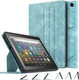 MoKo Case Fits Kindle Fire HD 8 & 8 Plus Tablet (10th Generation, 2020 Release), Magnetic Stand Folio Case, Multiple Viewing Angles and Auto Wake/Sleep - Cloud Blue