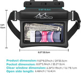 MoKo Waterproof Phone Pouch Fanny Pack, Floating Dry Bag for Swimming Kayaking Snorkeling, Compatible with iPhone 13/13 Pro Max/12/12 Pro Max/11 Pro Max, Galaxy S21 Ultra/S9/Note 10 Plus