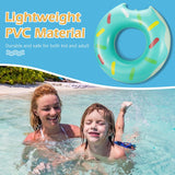 MoKo Inflatable Pool Floats for Kids, 2 Pack Swim Rings Durable PVC Swimming Tube Water Fun Tube Summer Pool Float Ring Donut Cartoon Painting Beach Pool Party Toys for Adults