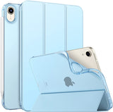 MoKo Case Fit New iPad Mini 6 2021 (6th Generation 8.3 inch), Soft TPU Translucent Frosted Back Cover Slim Smart Shell Stand Folio Case for iPad Mini, Auto Wake/Sleep, Fragrant Flowers