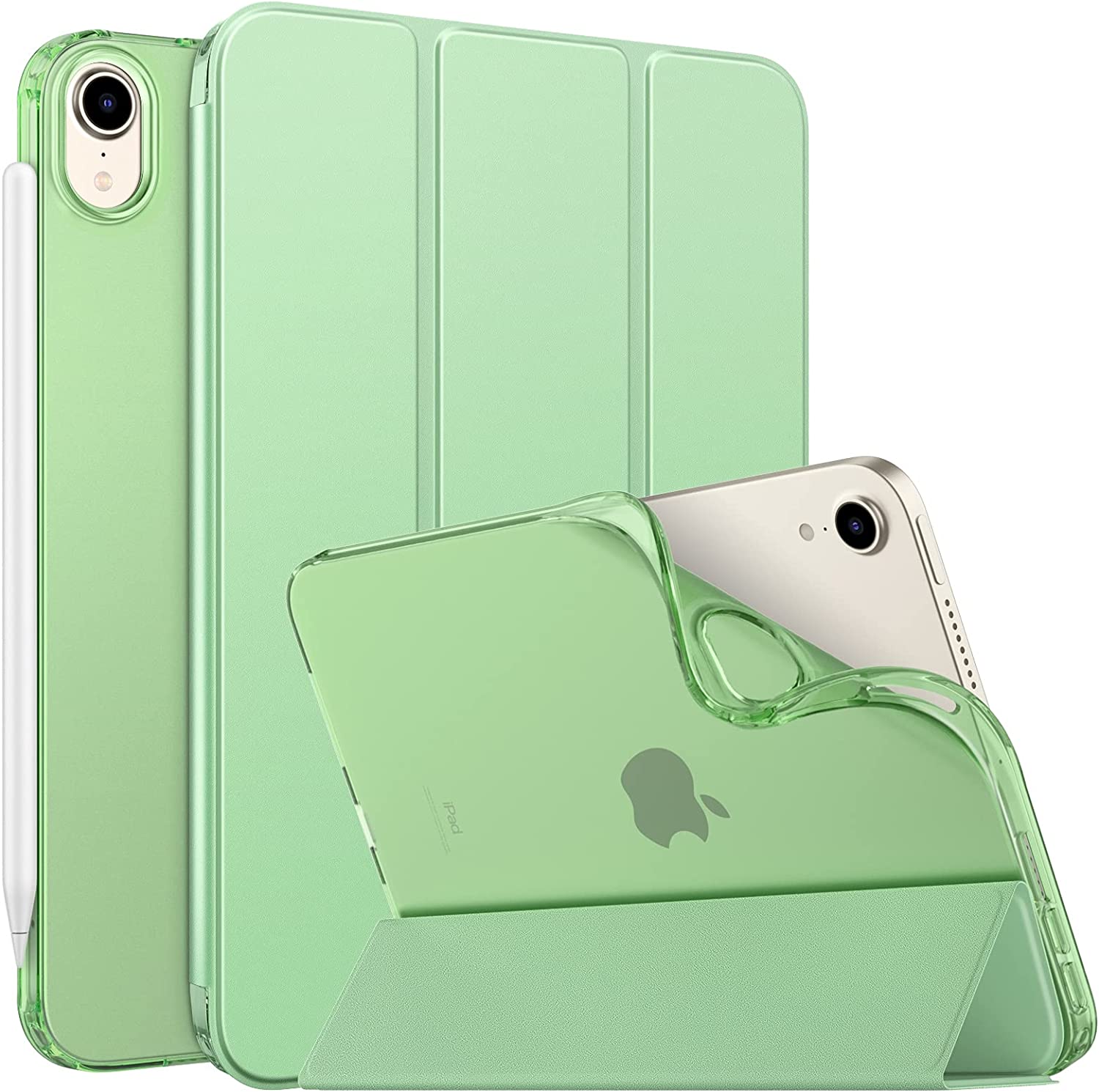 Custodia per Apple iPad Mini 6 Generation 2021 (8,3) Smart Magnetic Cover - Auto Wake/Sleep - Matita di supporto - Mini 6° modello A2567 / A2568 / A2569 (bianco Custodia per Apple iPad Mini 6 Generation 2021 (8,3) Smart Magnetic Cover - Auto Wake/Sleep - Matita di supporto - Mini 6° modello A2567 / A2568 / A2569 (bianco