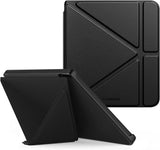 MoKo Folio Case for Kobo Libra 2 E-Reader 7 inch 2021 Released, Origami Standing Shell Cover Case with Multi Angle Magnetic PC Back Cover for Kobo Libra 2 E-Reader 7 inch 2021 Released, Black