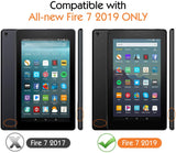 MoKo Case Fits All-New Amazon Kindle Fire 7 Tablet (9th Generation, 2019 Release), Ultra Clear Soft Flexible Transparent TPU Skin Bumper Back Cover Shell - Clear