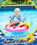 MoKo Swim Vest Arm Bands for Kids, Swimming Arm Floaties with Whistle Inflatable Floater Tube Water Wings with Shoulder Harness Sea Pool Water Supply Children Swim Training Equipment