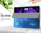 MoKo Case for iPad Air 5th Generation 2022/ iPad Air 4th Generation 2020 10.9 Inch, Trifold Stand Cover with Hard PC Back, Support Touch ID, iPad 2nd Pencil Charging, Auto Wake/Sleep, Blue Starry Sky