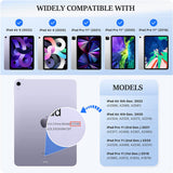 MoKo Keyboard Case for iPad Air 5th/4th Generation 2022/2020, 10.9 Inch, iPad Pro 11 2021/2020/2018, [Support Apple Pencil 2 Charging] Detachable Wireless Bluetooth Keyboard, Lavender
