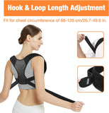 MoKo Back Posture Corrector for Women Men, Adjustable Upper Back Brace for Clavicle Support and Providing Pain Relief from Neck, Shoulder, Upper Back and Spine Alignment - Black