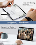 MoKo Magnetic Paper Feeling Screen Protector for iPad Air 5th/4th Gen 10.9-inch 2022/2020, iPad Pro 11 2021/2020/2018, Reusable Anti-glare Bubble-Free Easy-Install PET Film Support Apple Pencil, Matte
