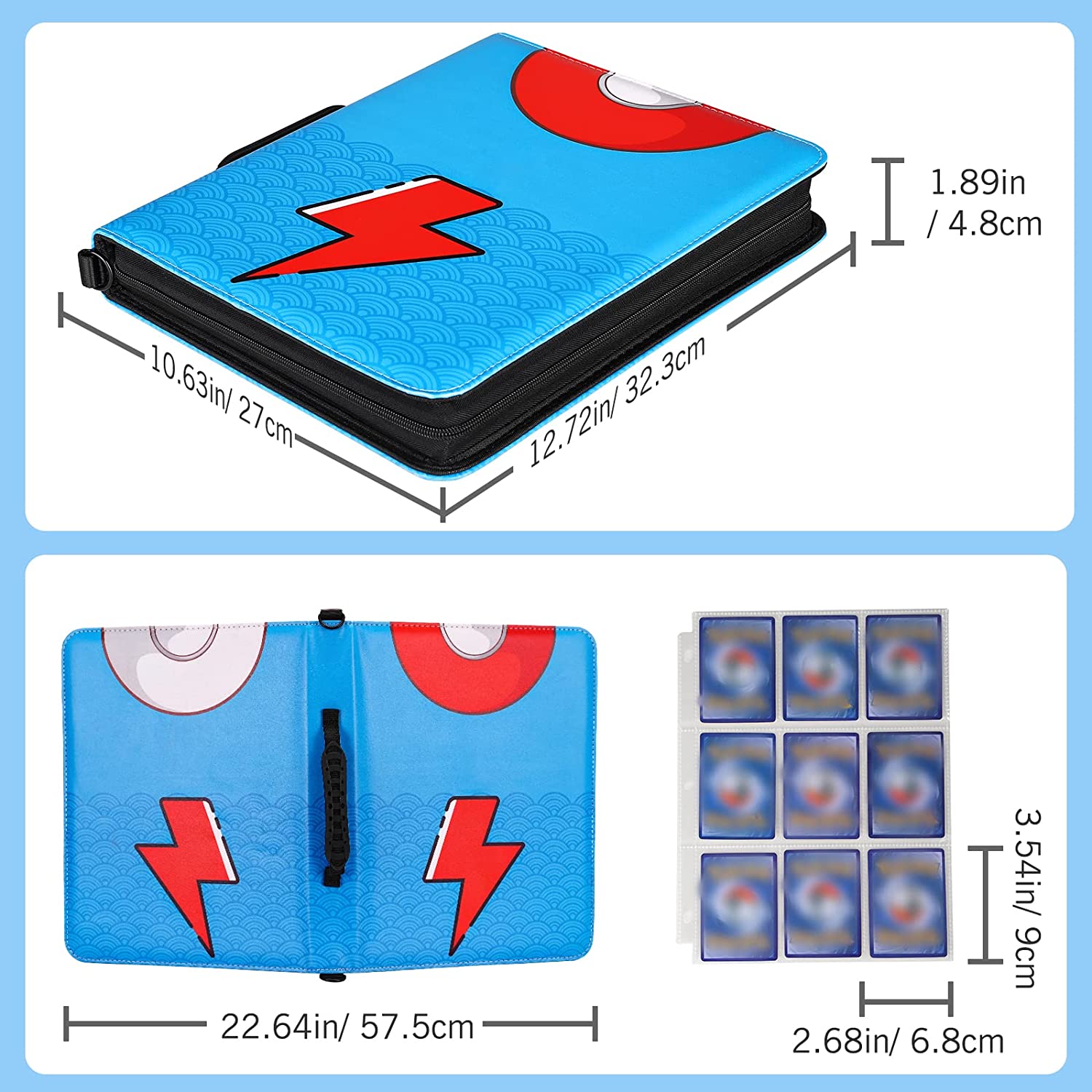 pokemon card binder 900 MoKo Card Binder for Pokemon Cards Binder 9-Pocket, 900 Pockets Tradin – Mokodirect