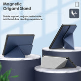 MoKo Case for 6.8" Kindle Paperwhite (11th Generation-2021) and Kindle Paperwhite Signature Edition, Origami Standing Shell Cover with Magnetic PC Back Cover for Kindle Paperwhite 2021, Indigo