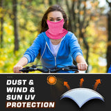 MoKo Neck Gaiter Face Mask Men Women, Bandana with Filter Pocket Balaclava with Ear Loops UV Sun Protection for Outdoor