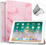 MoKo Case Fit iPad Pro 12.9 2017/2015 with Apple Pencil Holder - Slim Lightweight Smart Shell Stand Cover Case with Auto Wake/Sleep Fit Apple iPad Pro 12.9 inch Tablet (1st & 2nd Gen),Pink Marble