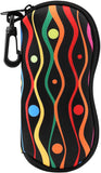 MoKo Sunglasses Soft Case Ultra Light Neoprene Zipper Eyeglass Case with Belt Clip