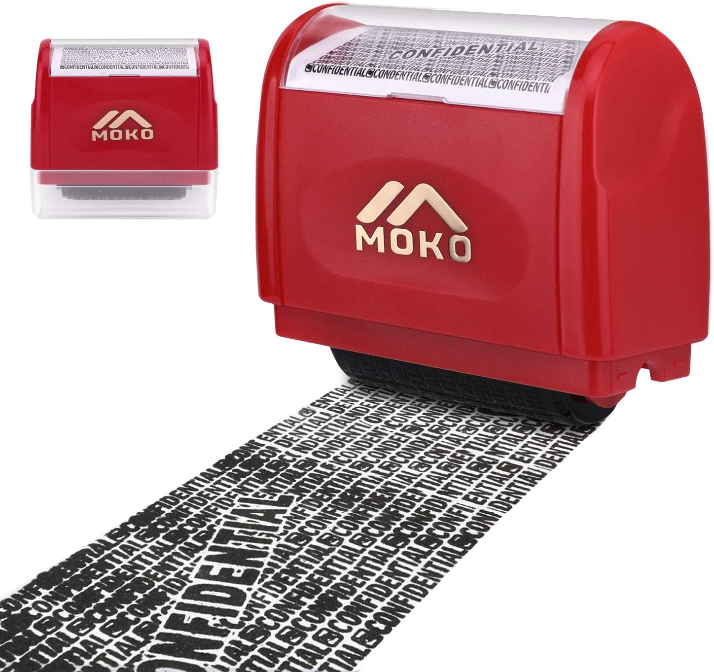 Identity Theft Protection Roller Stamp - Privacy Security Stamp With 3 Ink Refills, Yellow