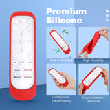 MoKo Silicone Cover for PS5 Media Remote, 2PACK Protective Case Sleeve for PS5 Remote Control, Playstation 5 Media Remote Skin Washable Shockproof Protective Cover, with Hand Strap, Black+Red
