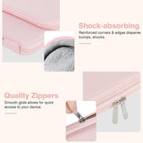 MoKo 15.6 Inch Laptop Sleeve Fits MacBook Pro M1 Pro/M1 Max 16.2 2021 MacBook Pro 16”/15.4", Surface Book 15”, Chromebook, Protective Computer Carrying Bag Handle Pouch with Pocket, Pink