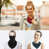 MoKo Scarf Mask Bandana with Ear Loops 3 Pack, Neck Gaiter Balaclava Dust UV Sun Protection Outdoors Face Mask for Women Men