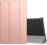 MoKo Case for Amazon Fire HD 10 Tablet (7th and 9th Generation, 2017 and 2019 Release) 10”, Smart Shell Stand Cover with Translucent Frosted Back for Fire HD 10.1 Inch, Black