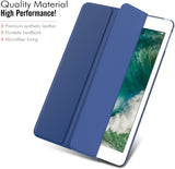 MoKo Case Fit 2018/2017 iPad 9.7 6th/5th Generation - Slim Lightweight Smart Shell Stand Cover with Translucent Frosted Back Protector Fit iPad 9.7 Inch 2018/2017, Navy Blue(Auto Wake/Sleep)