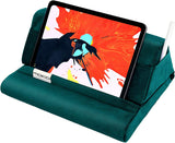 MoKo Tablet Pillow Stand, Soft Bed Pillow Holder Xmas Gift for up to 11" Pad, Fits iPad 10.2"(9th Gen), New iPad Mini 6 8.3" Air 4/3, iPad Pro 11/10.5/9.7, Mini 5 4, Galaxy Tab S6/S7 11", Turquoise