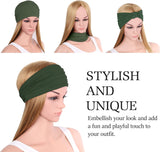 MoKo Headband for Women, Versatile Turban Headband Hair Wrap Multi-Style Casual Sports Headwear, Stretchy Breathable Moisture Wicking Microfiber Head Wrap for Workout, Running, Yoga