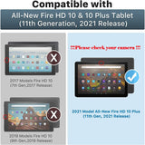 MoKo Case Fits All-New Kindle Fire HD 10 & 10 Plus Tablet (11th Generation, 2021 Release) 10.1", Ultra Soft Flexible Transparent TPU Acrylic Skin Bumper Edge Protection Back Cover Shell, Amethyst
