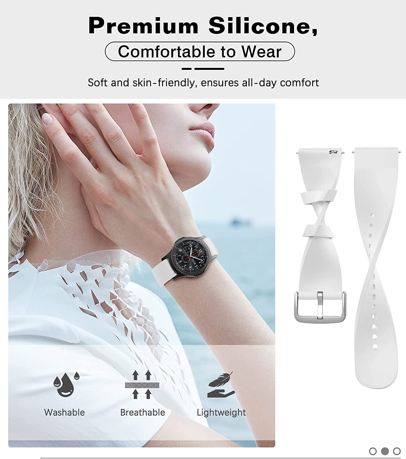 MoKo Band Compatible with Samsung Galaxy Watch 3 45MM Galaxy Watch 46M Mokodirect
