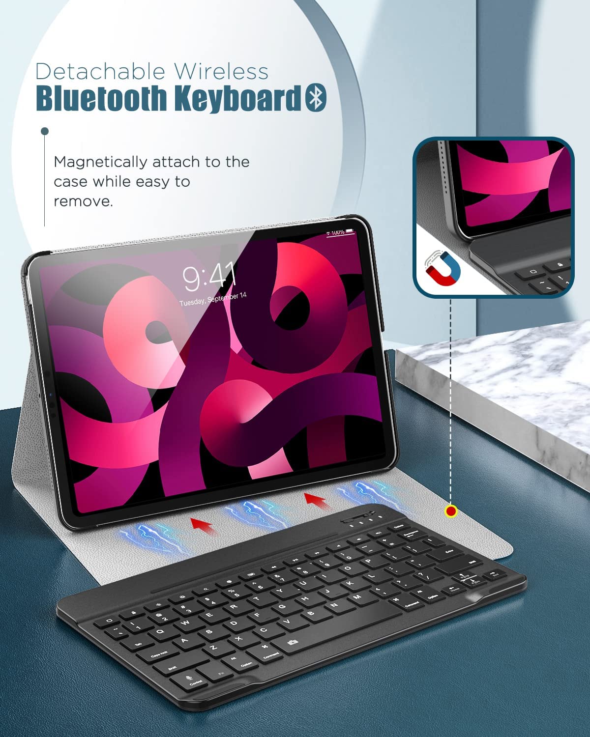 MoKo Keyboard Case Fit iPad Air 5th Gen 2022/iPad Air 4th