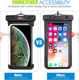 MoKo Waterproof Phone Pouch Holder [2 Pack], Underwater Phone Case Dry Bag with Lanyard Compatible with iPhone 13/13 Pro Max/iPhone 12/12 Pro Max/11 Pro Max, X/Xr/Xs Max, Samsung S20/S21/S10/S9