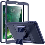 MoKo Case Fit 2018/2017 iPad 9.7 6th/5th Generation - [Heavy Duty] Shockproof Full Body Rugged Hybrid Cover with Built-in Screen Protector Compatible with Apple iPad 9.7 Inch 2018/2017, Purple
