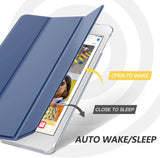 MoKo Case Fit New iPad Mini 5 2019/Mini 4 2015 (5th/4th Generation 7.9 inch), Slim Lightweight Smart Shell Stand Cover with Translucent Frosted Back Protector, with Auto Wake/Sleep,Navy Blue