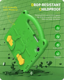 MoKo Case Compatible with Samsung Galaxy Tab A8 10.5 Inch 2022 (SM-X200/SM-X205/SM-X207), Heavy Duty EVA Foam Kids-Friendly Cover with Hand-Grip & Stand Fit Samsung Galaxy Tab A8 10.5" 2022, Green
