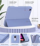 MoKo iPad Mini 6 Case with Pencil Holder (8.3 Inch,2021 Model), iPad Mini 6th Generation Case [Apple Pencil 2nd Charging], Trifold Stand Smart Case with Soft TPU Back, Auto Sleep/Wake, Lavender Purple