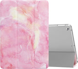 MoKo Case Fit 2018/2017 iPad 9.7 6th/5th Generation - Slim Lightweight Smart Shell Stand Cover with Translucent Frosted Back Protector Fit iPad 9.7" 2018/2017, Painting Village(Auto Wake/Sleep)