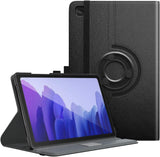 MoKo Case Compatible with Samsung Galaxy Tab A7 10.4 Inch Model (SM-T500/505/507), Full-Body Hard Back Cover 90 Degree Rotating Adjustable Stand Cover Case with Auto Wake/Sleep Function, Black